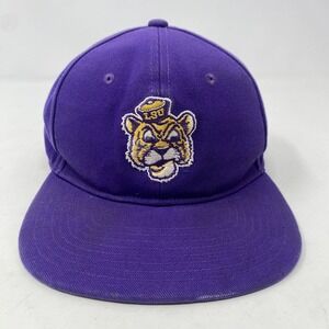 LSU Tigers Hat Cap Purple Yellow Nike Football Logo Men's Adjustable Size